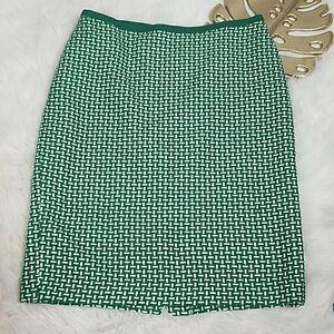⚜️Tweed Kelly Green & White Skirt Size 8
